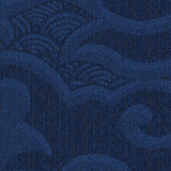 Interface The Orient - Kabuki / Bouclé / 50 cm x 50 cm / Blau